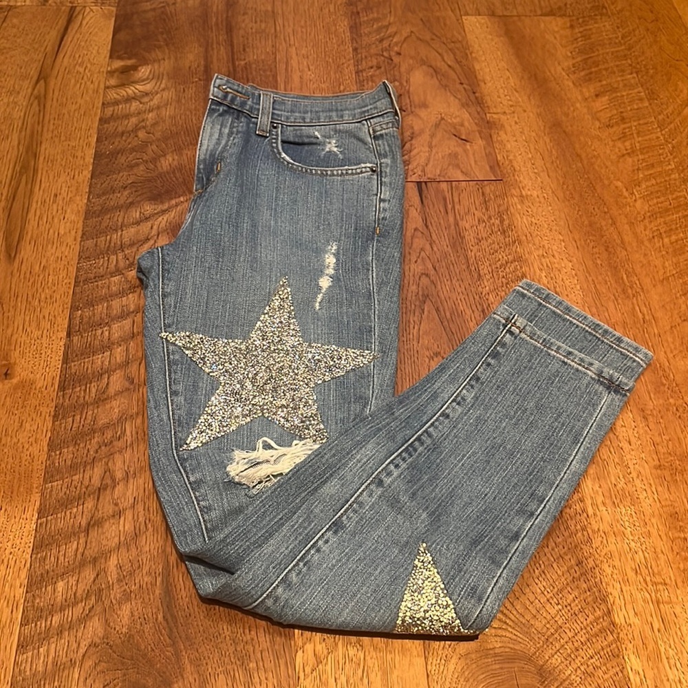 CARMAR Woman’s Star Sequin Jeans Size 26